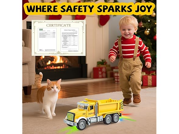 ALOTJOY Dump Truck Toy for Toddlers