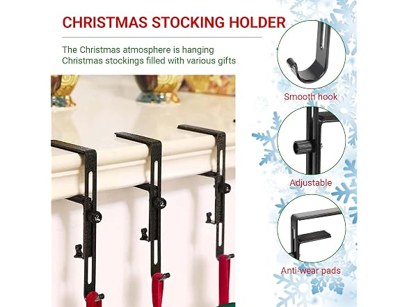 SSFUN 2-in-1 Stocking and Garland Hanger - Gallery 3