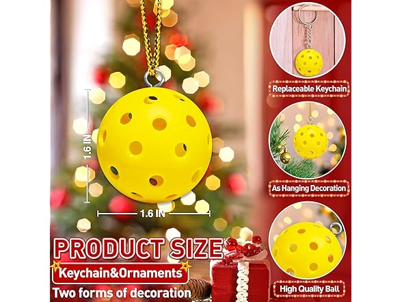 Pickleball Ornament for Christmas Tree