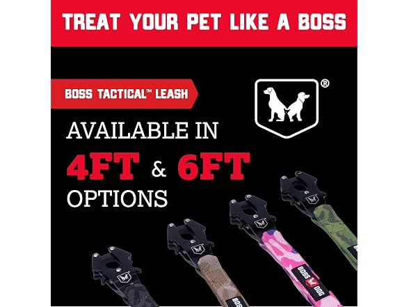 Boss Dog Tactical Leash, Blue Camo, 4 FT