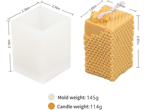 3D Bee Honeycomb Candle Molds Beehive
