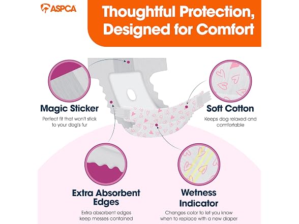 ASPCA ASPCA Female Dog Diapers with Wetness In