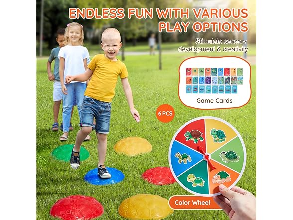 VEVOR Turtle Balance Stepping Stones, 6 PCS