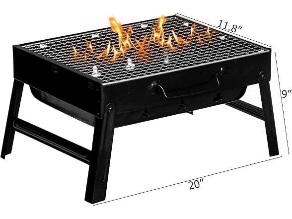 Gardenised Portable Charcoal Grill