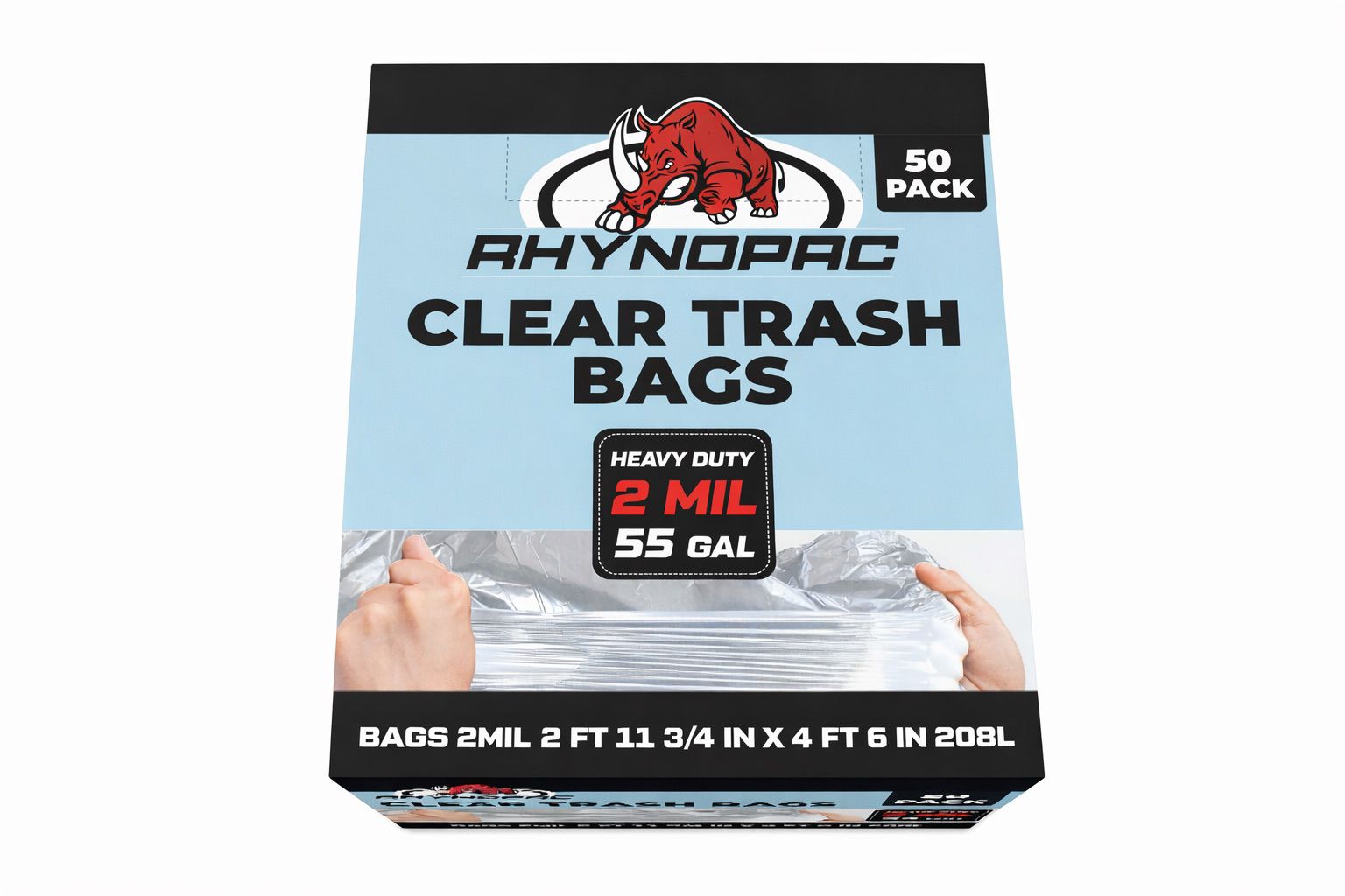55 Gallon 2 Mil Clear Trash Bags - Gallery 20