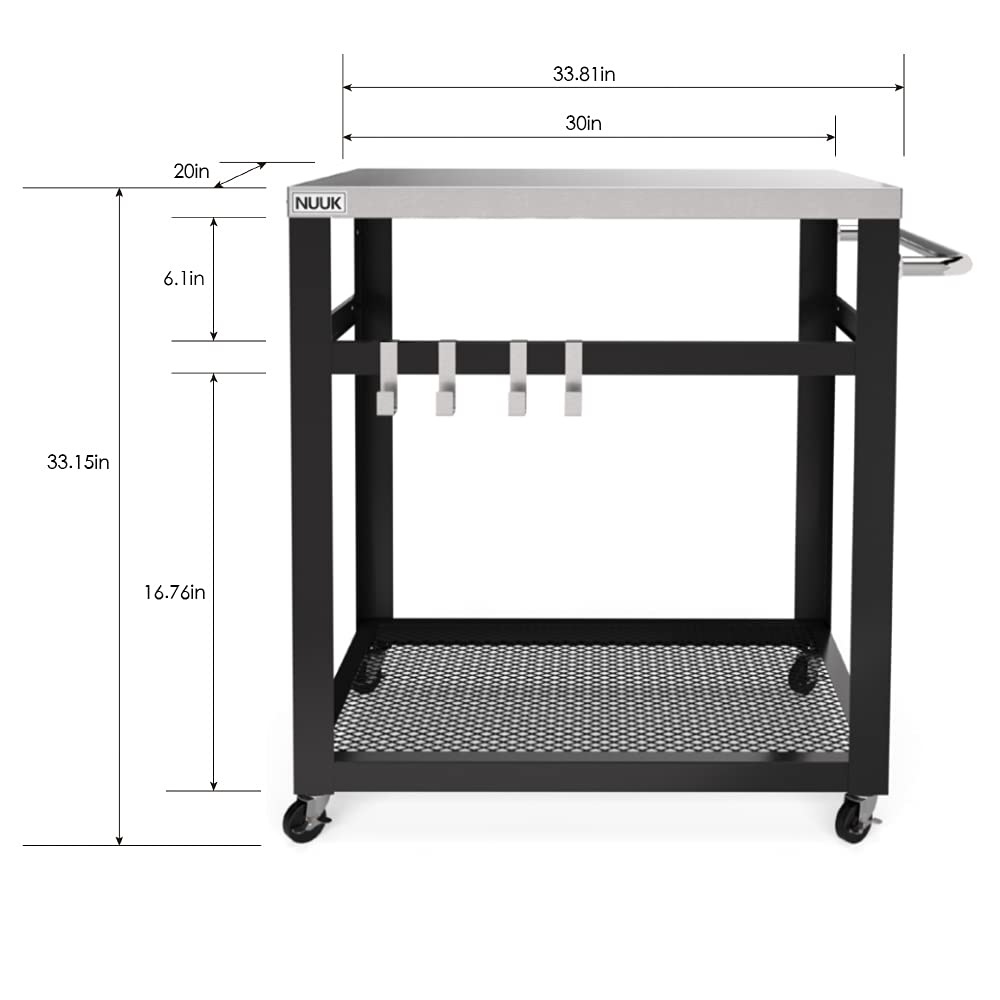 NUUK Double-Shelf Outdoor Cart, 20" x 30" - Gallery 10