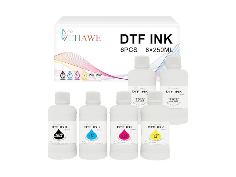 DTF Ink Combo Pack, 250ml x 6