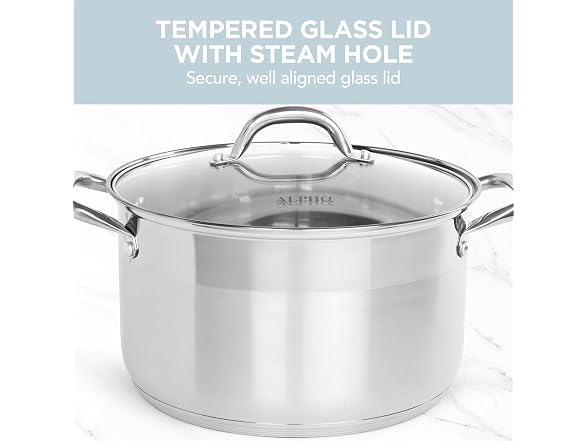 Alpha Living SP-0812G Stainless Steel Pot Set 