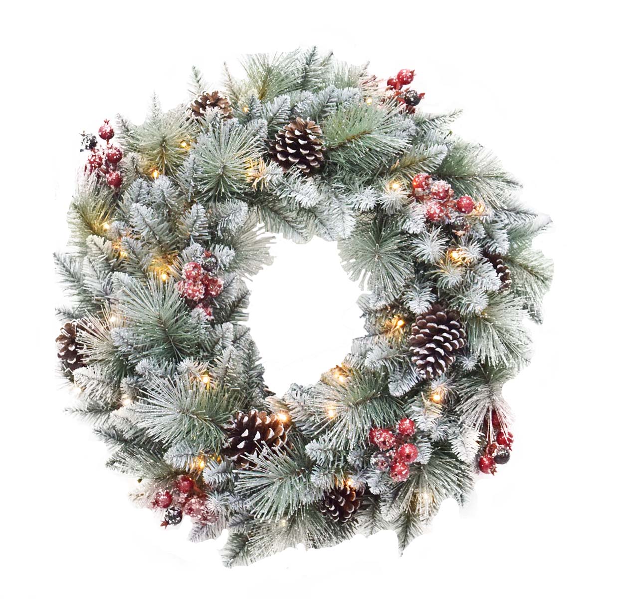 Santa's Workshop, Inc 30 Glitter Mixed Pine Wreath - Gallery 2