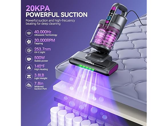 20Kpa Suction Bed Vacuum Cleaner