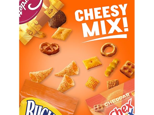 20ct Cheesy Mix Variety Pack Snacks, Chex Mix Cheddar