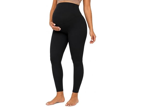 Sunzel Maternity Leggings 25in L Black