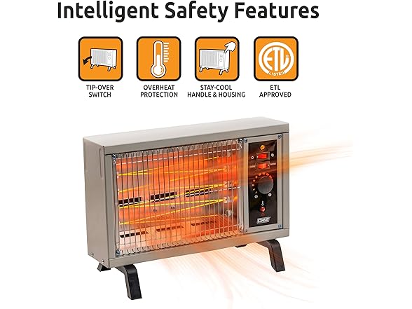 EZ-HEAT Portable Electric Radiant Space Heater