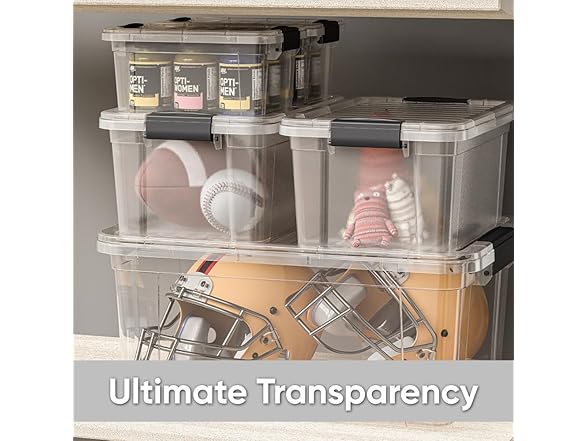 Superio Storage Bins with Lids- 12 Pack