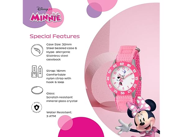 Disney Minnie Mouse Kids' Strap Watch