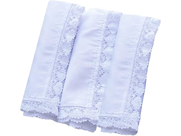 Deeorla Womens Lace Handkerchiefs