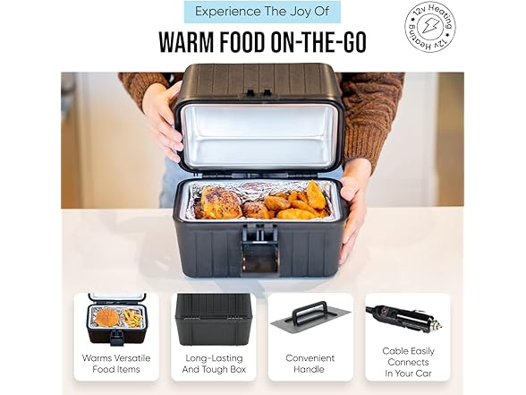 Zone Tech CT0001 Zone Tech Heating Lunch Box 12V Black