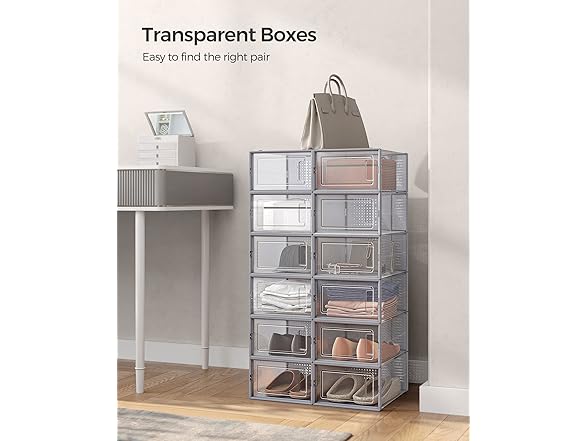 SONGMICS Shoe Boxes