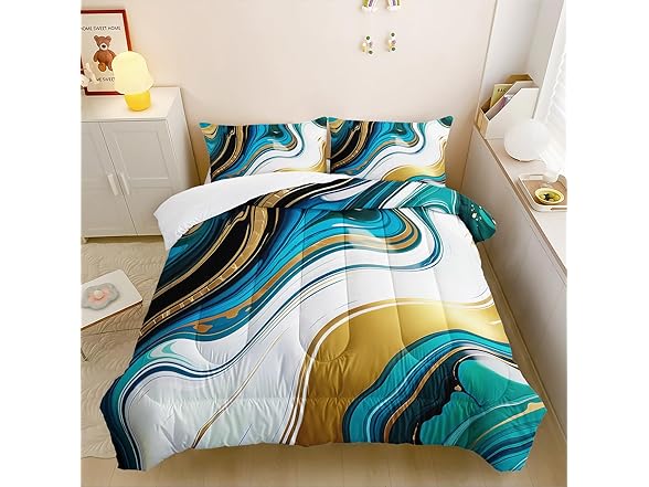 OUIXOTIC Marble Comforter Set