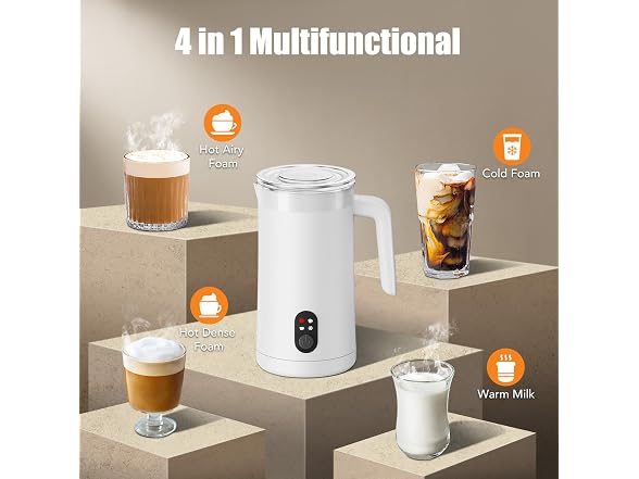 CookSwift White 13.05oz Milk Frother