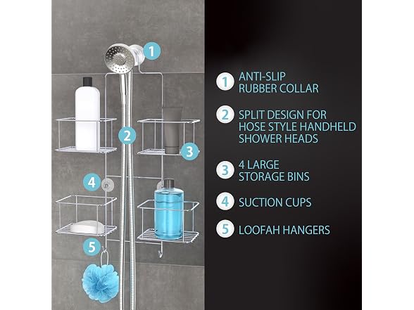 Better Living Eclipse Hose Keeper Shower Caddy- Chrome