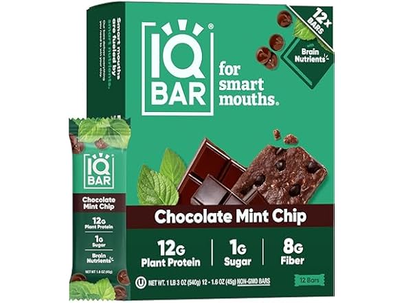 24CT IQBAR Clean Plant Protein Bars- Your Choice