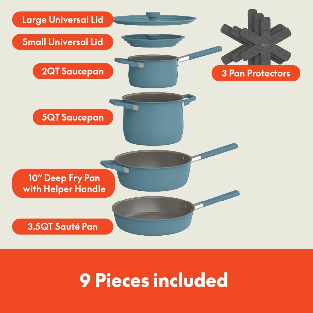 BELLA 9-Piece StoreMore Cookware Set - Gallery 11