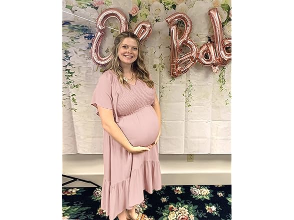 KIM S Women (XL) Maternity Dress Maternity Dress