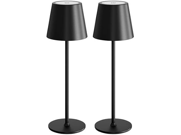 2 Pack Cordless Table Lamp Rechargeable