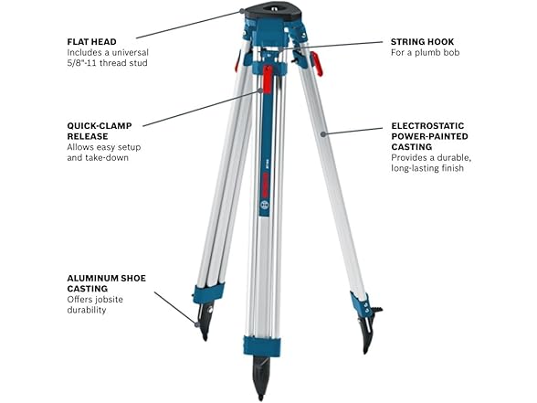 BOSCH BT160 63 in. Aluminum Contractors' Tripod