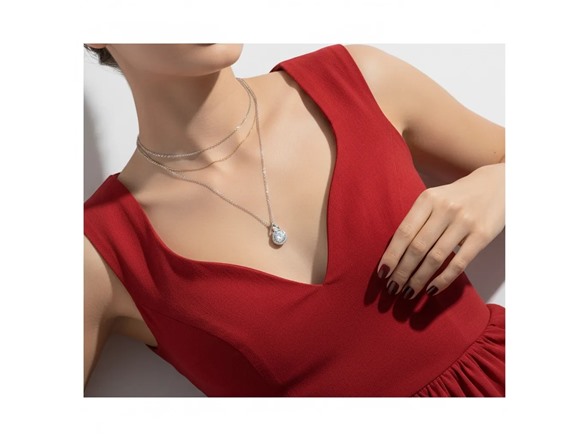 Moissanite Diamond Infinity Necklace