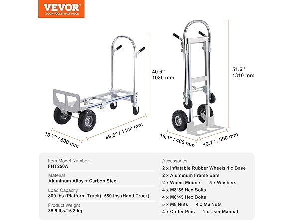 VEVOR Aluminum Hand Truck