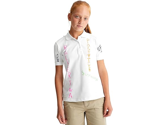 French Toast Girls White Polo (7-8)