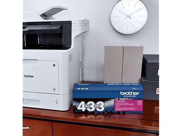 Brother Genuine High Yield Toner Cartridge, TN433M