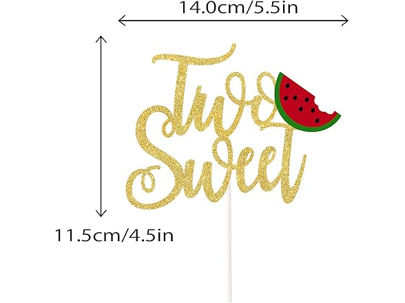 PANHUI Two Sweet Watermelon Cake Topper