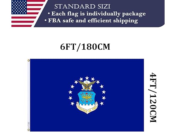 KUOKIP Double Sided US Air Force Flag