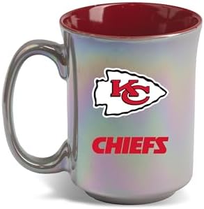 The Memory Company Officially Licensed NFL 15oz Iridescent Ceramic Mug - Premium Coffee Cup with Team Logo, Perfect Fan Gift, Durable Drinkware for Hot & Cold Beverages