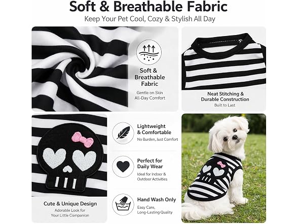 Petitebella Black Skull Face Puppy Dog Shirt