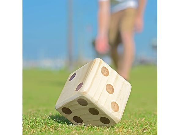 GoSports Giant Wood Playing Dice Set 3.5"