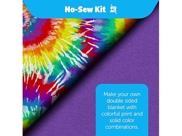 YourFleece No-Sew Throw Fleece Fabric DIY Blanket Kit