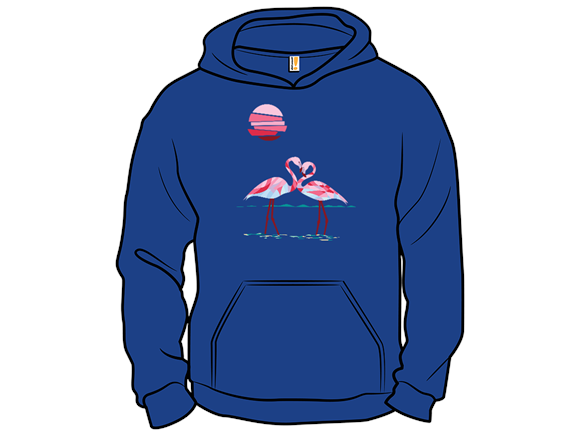 Flamingos in a Romantic Mood
