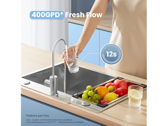 COMFEE' Tankless Reverse Osmosis System, 400 GPD