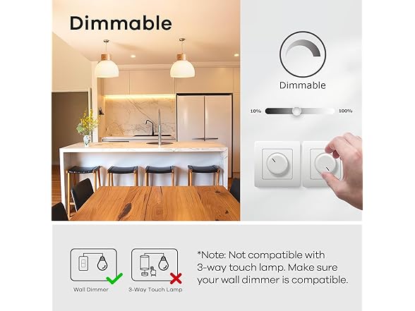 Linkind A19 LED Light Bulbs Dimmable, 60W Equivalent