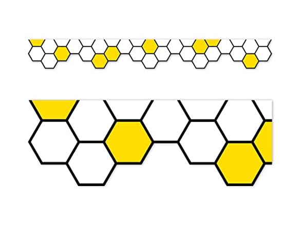 CTP Honeycomb EZ Border for Classrooms Bulletin Board Border