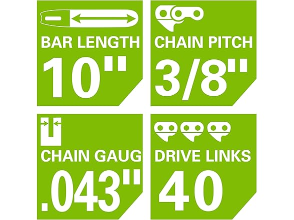 Greenworks 10" Replacement Chainsaw Chain