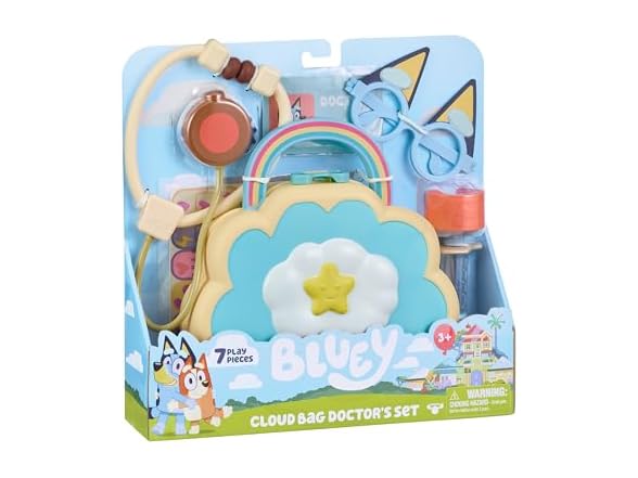 Bluey Cloud Bag Doctor Playset, Play Doctor
