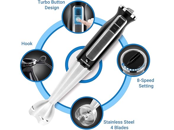 SOLTRONICS 5-in-1 Hand Blender