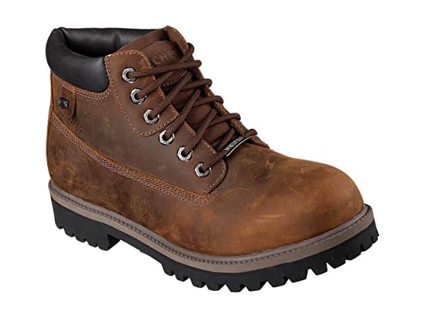 $34.99, Was $100, 65% Off! Skechers Men's Sergeants Verdict Chukka Boot dealfomo