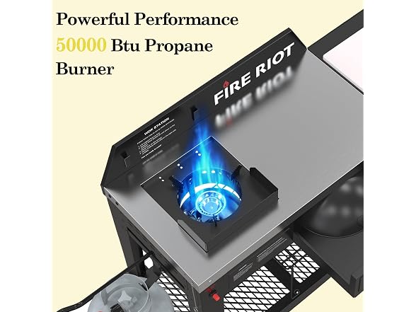 FIRERIOT 50K BTU Outdoor Propane Wok Station