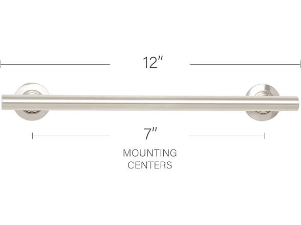 Seachrome 12" Coronado Straight Bathroom Shower Grab Bar